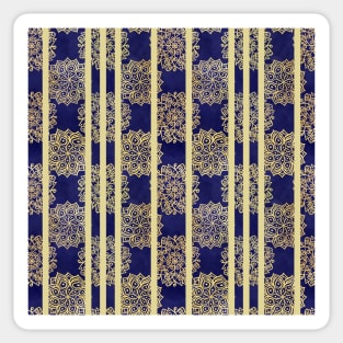 Sunflower Abstract / Blue / Stripe / Pattern Sticker